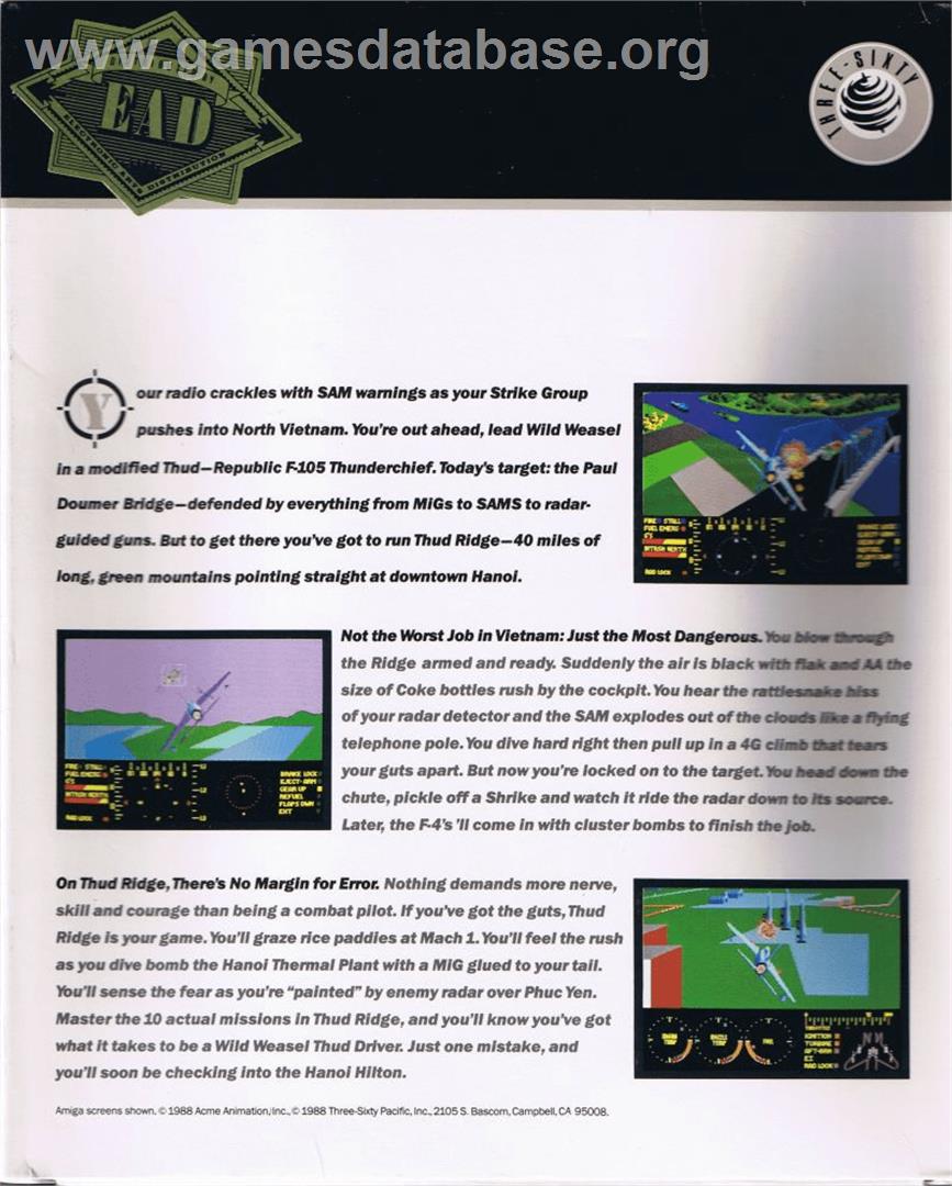 Thud Ridge: American Aces in 'Nam - Commodore 64 - Artwork - Box Back