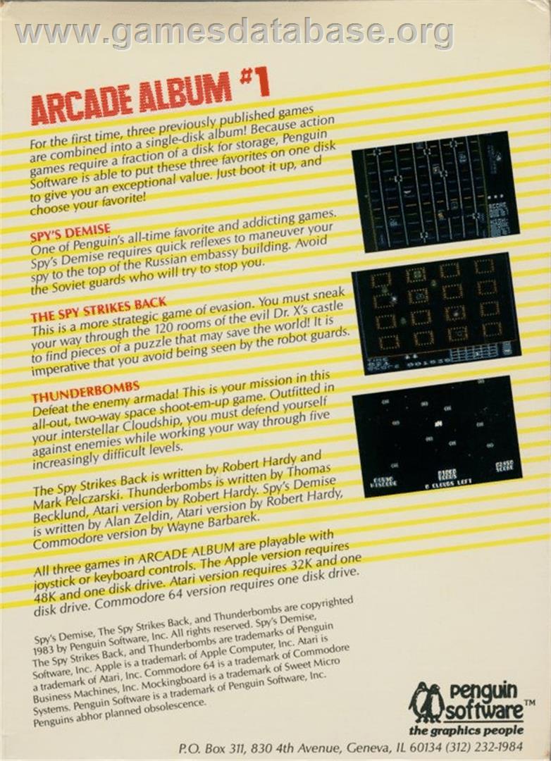 Thunder Bombs - Commodore 64 - Artwork - Box Back