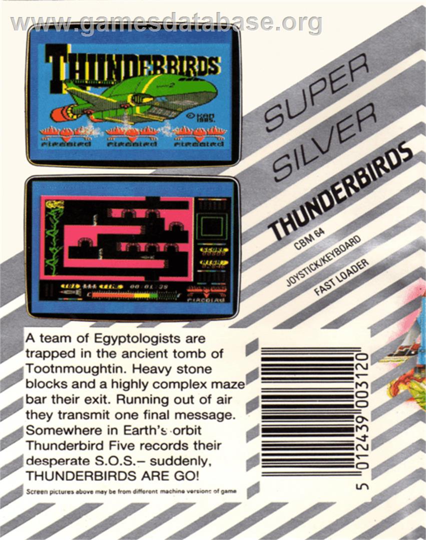 Thunderbirds - Commodore 64 - Artwork - Box Back