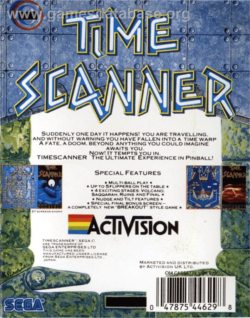Time Scanner - Commodore 64 - Artwork - Box Back
