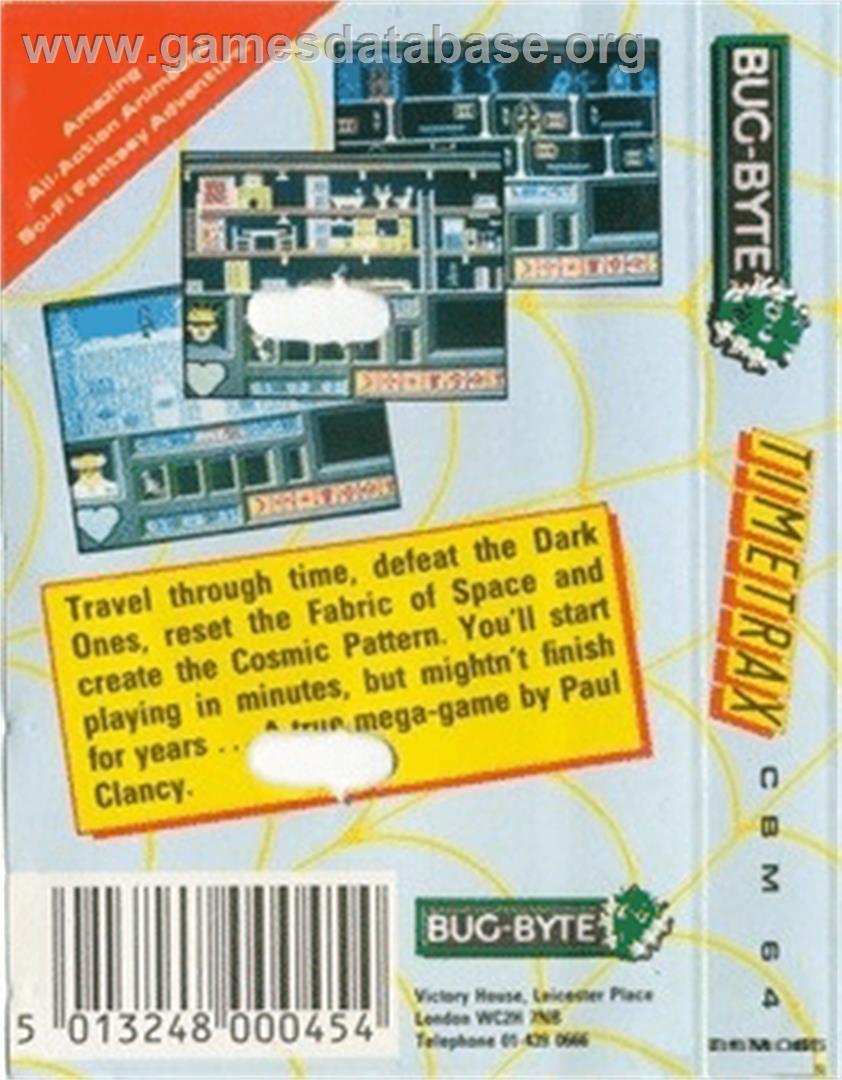 Time Trax - Commodore 64 - Artwork - Box Back