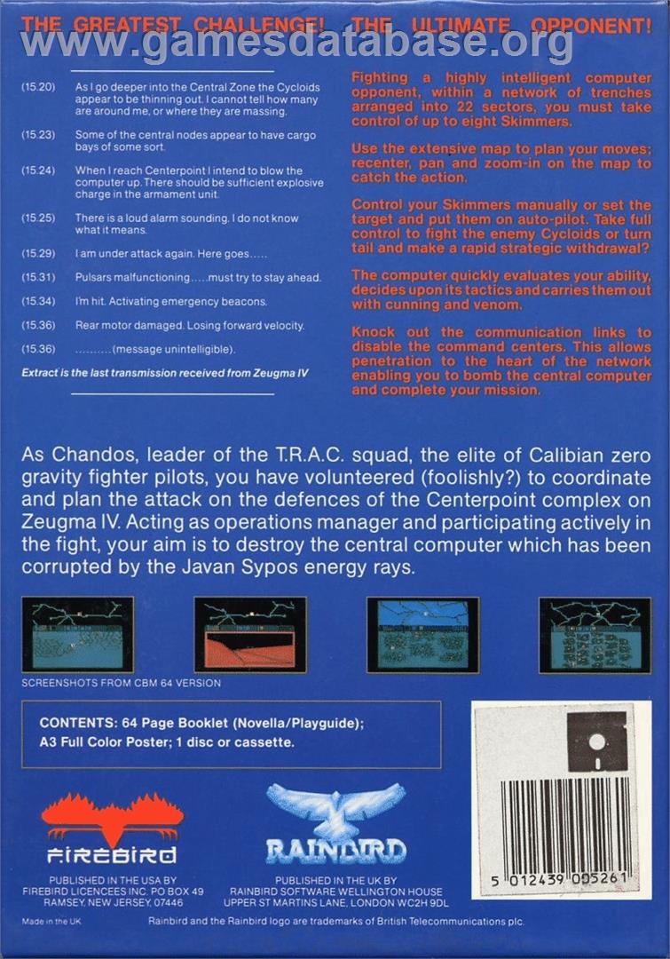 Tracker - Commodore 64 - Artwork - Box Back