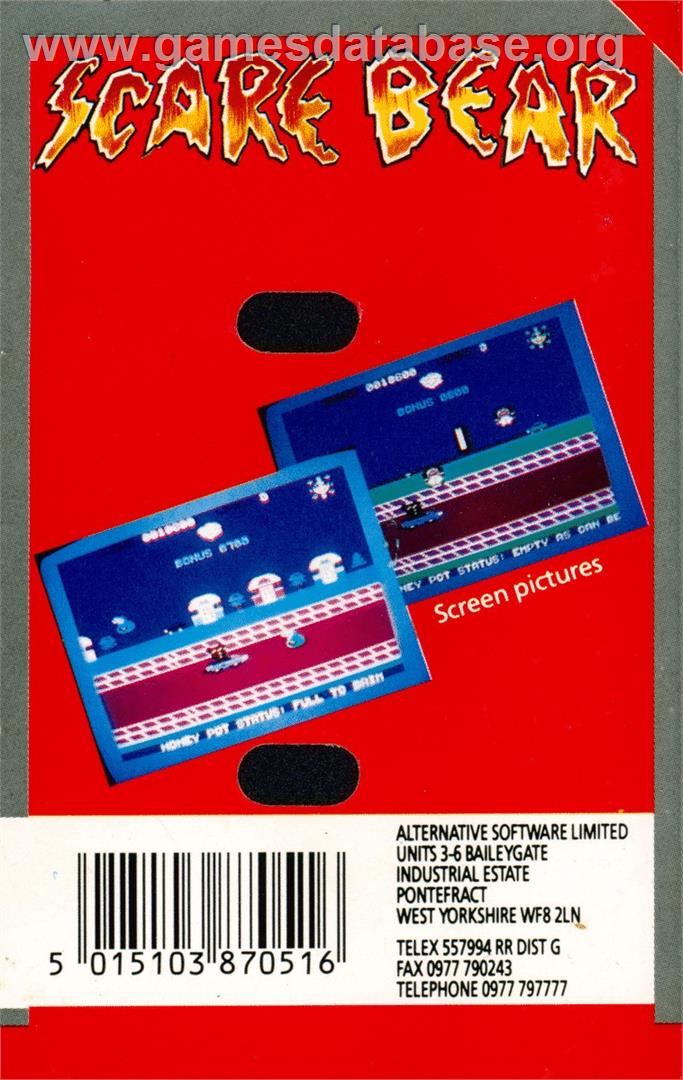 Tread Bear - Commodore 64 - Artwork - Box Back