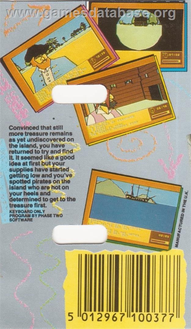 Treasure Island (ShareData) - Commodore 64 - Artwork - Box Back