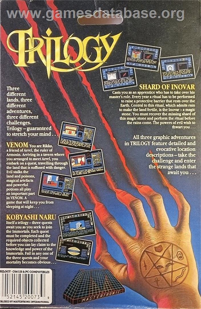 Trilogy - Commodore 64 - Artwork - Box Back