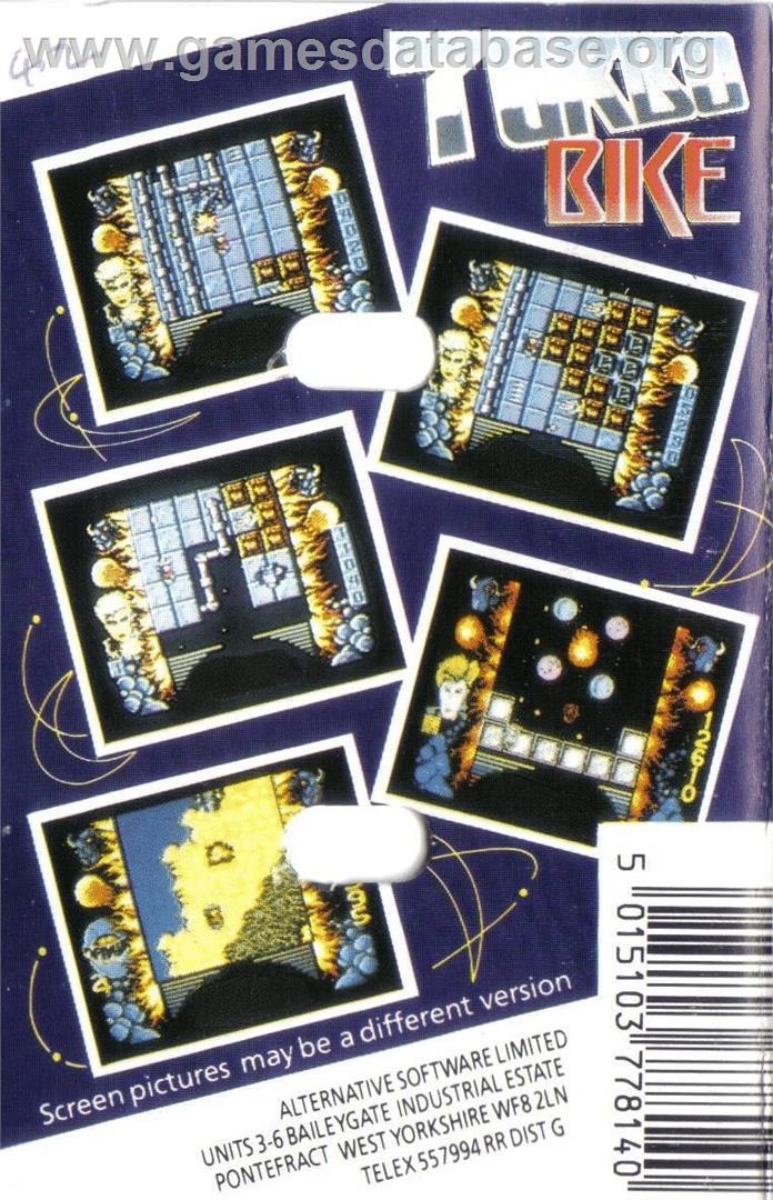 Turbo Girl - Commodore 64 - Artwork - Box Back