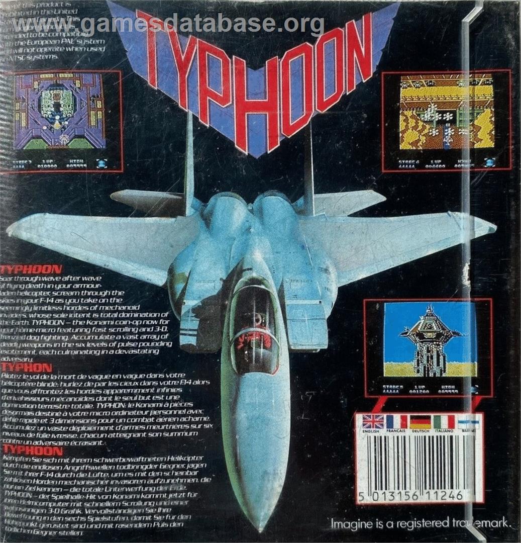 Typhoon - Commodore 64 - Artwork - Box Back