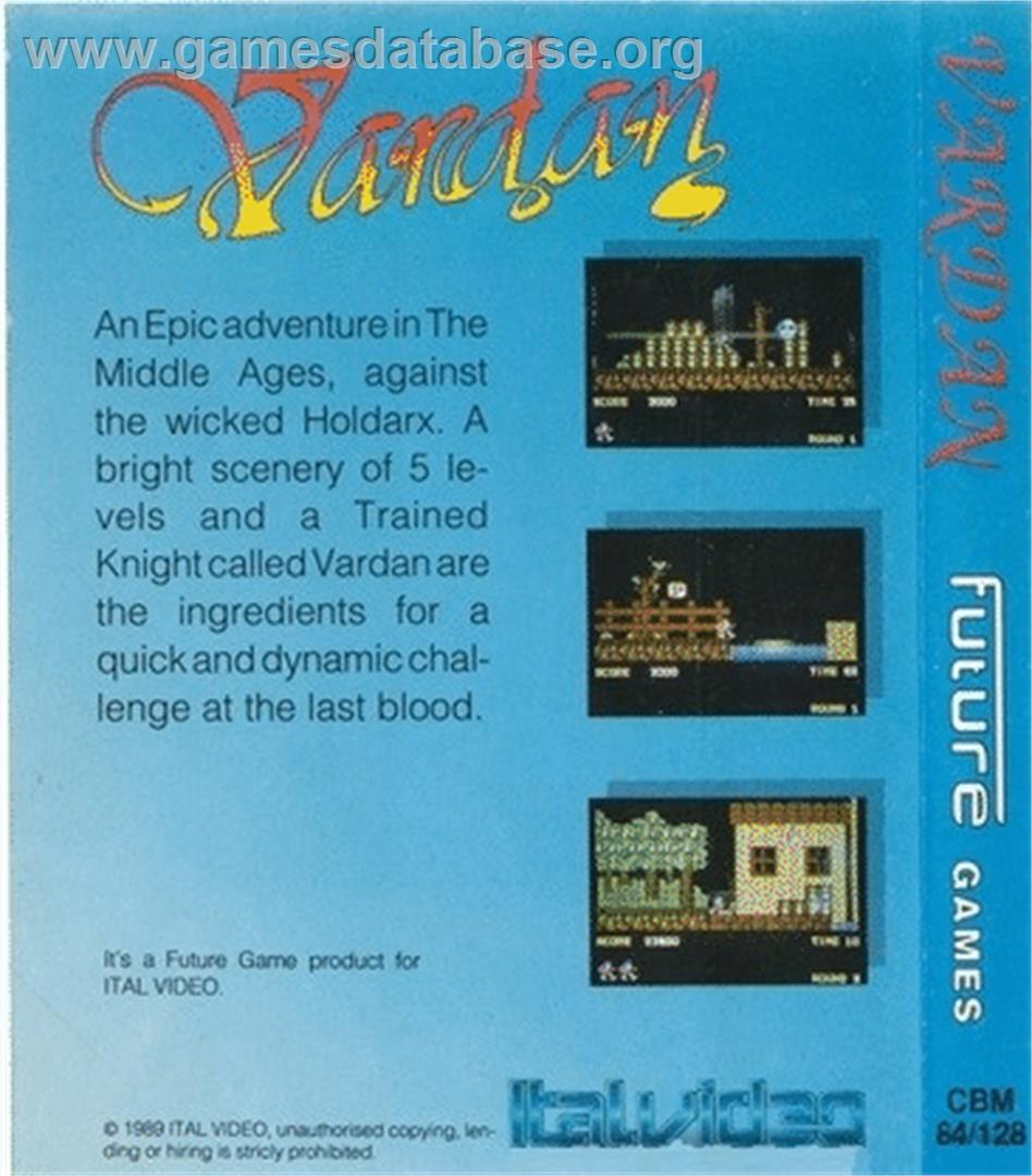 Vardan - Commodore 64 - Artwork - Box Back