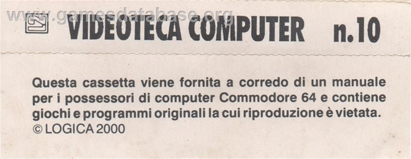 Vendetta (Bratpack) - Commodore 64 - Artwork - Box Back