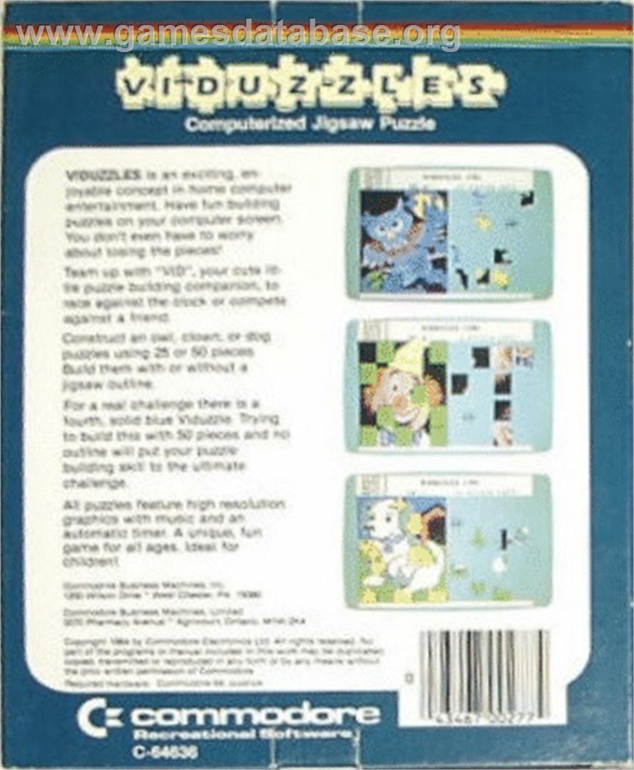 Viduzzles - Commodore 64 - Artwork - Box Back