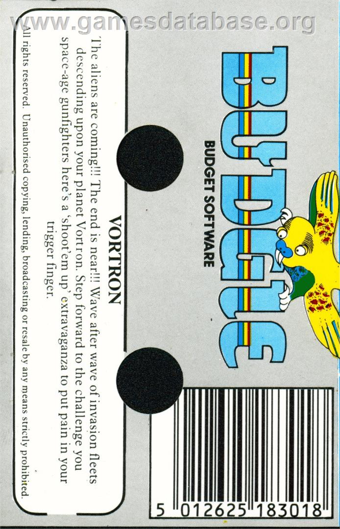 Vortron - Commodore 64 - Artwork - Box Back