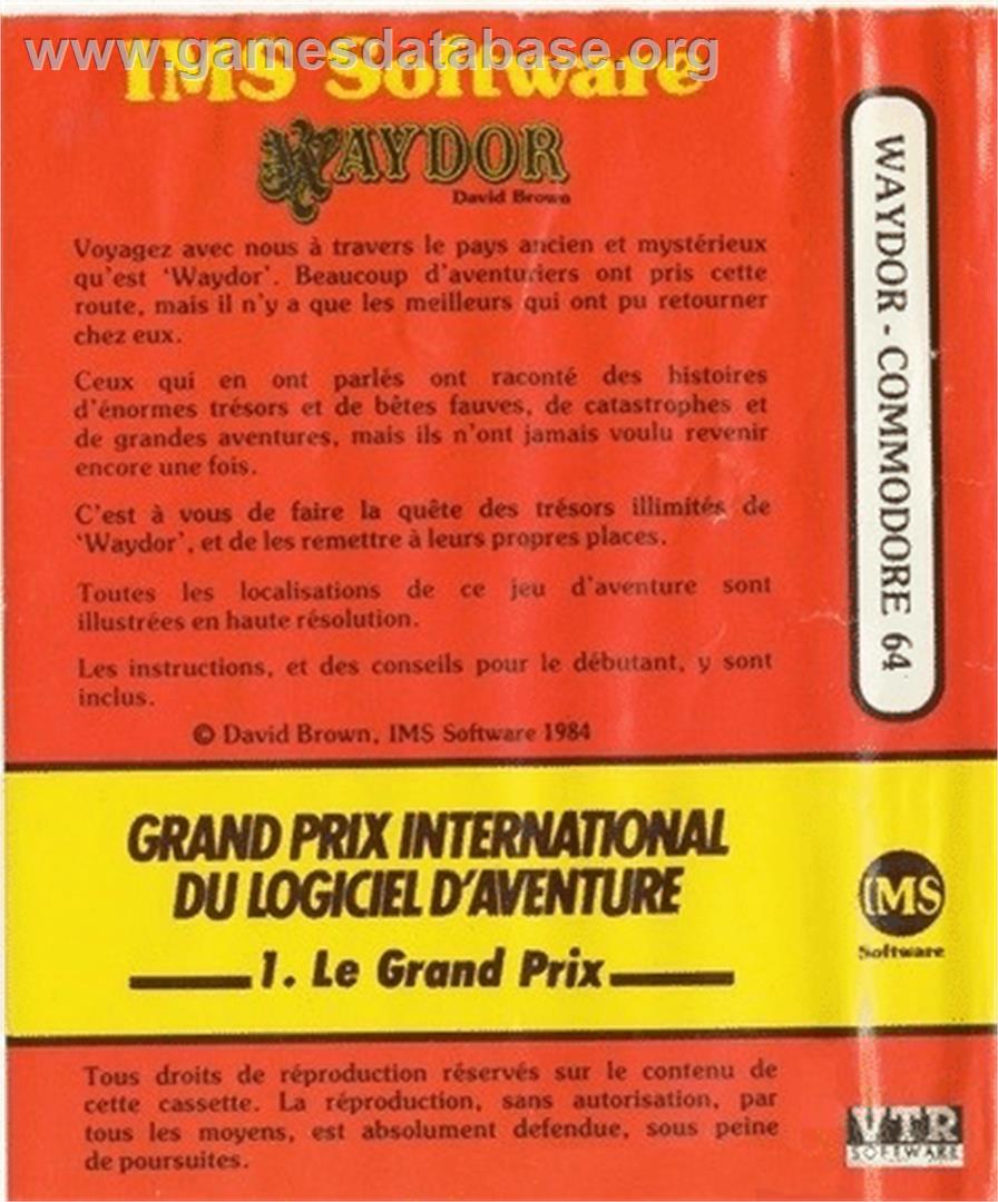 Waydor - Commodore 64 - Artwork - Box Back