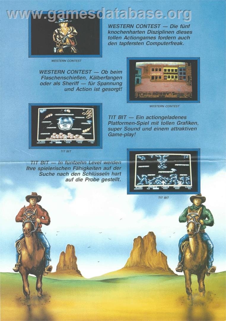 Western Contest - Commodore 64 - Artwork - Box Back