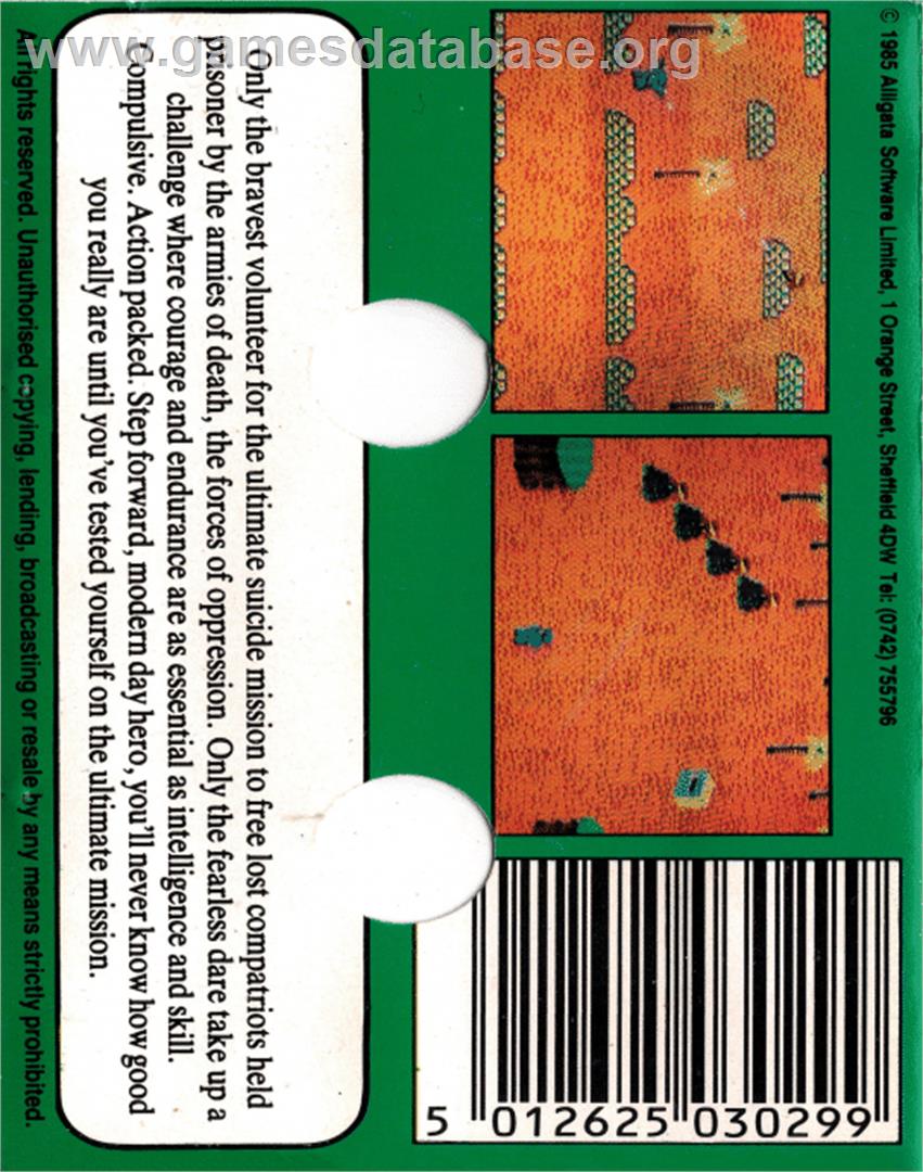 Who Dares Wins - Commodore 64 - Artwork - Box Back