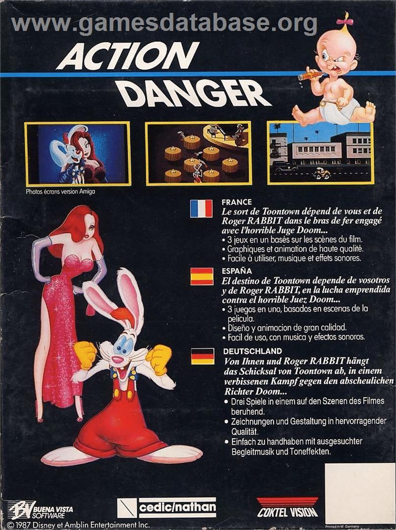 Who Framed Roger Rabbit - Commodore 64 - Artwork - Box Back