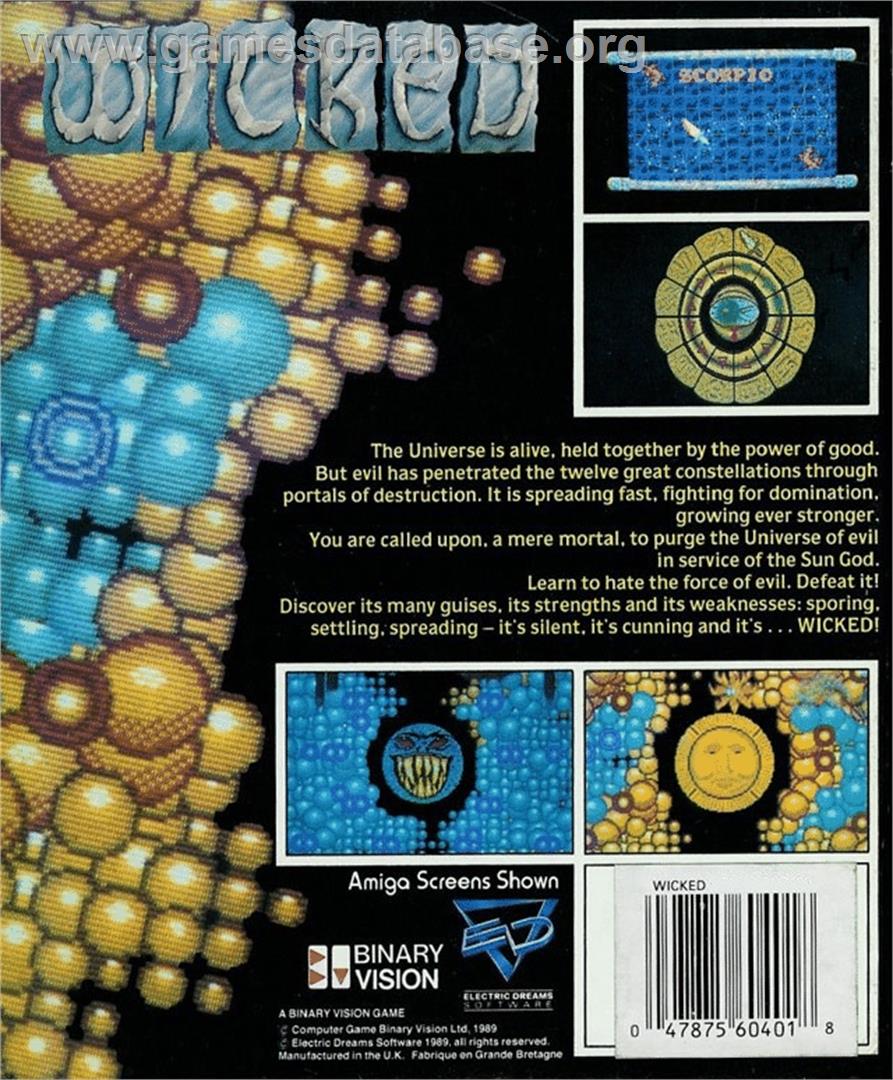 Wicked - Commodore 64 - Artwork - Box Back