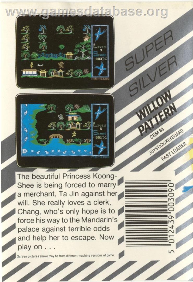 Willow Pattern - Commodore 64 - Artwork - Box Back