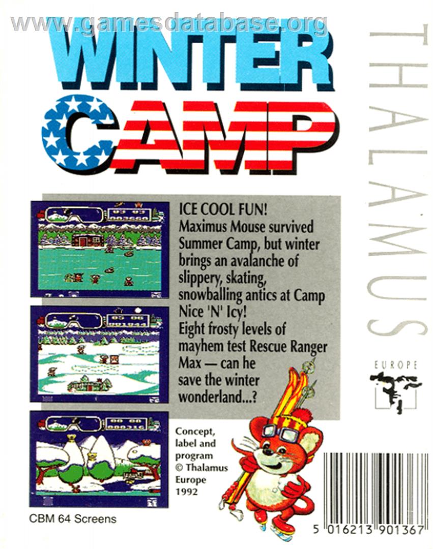 Winter Camp - Commodore 64 - Artwork - Box Back