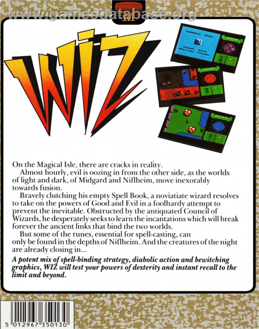 Wiz - Commodore 64 - Artwork - Box Back