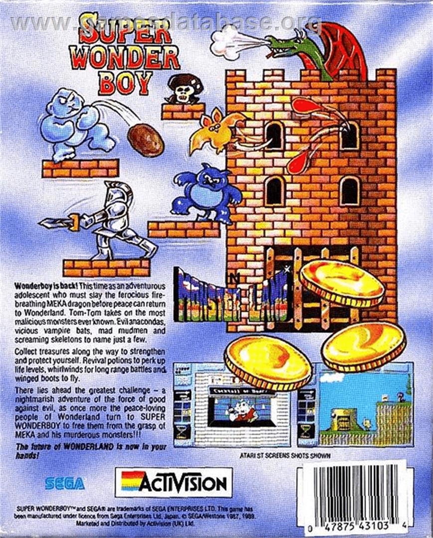 Wonder Boy in Monster Land - Commodore 64 - Artwork - Box Back