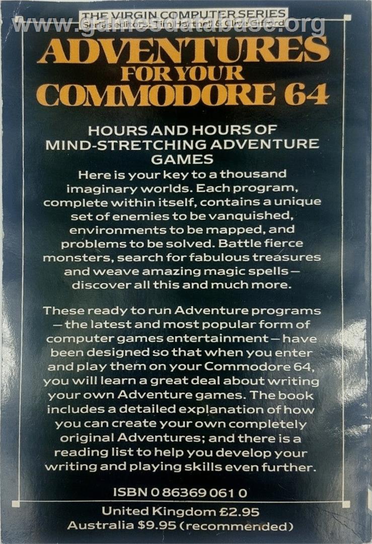 Wumpus - Commodore 64 - Artwork - Box Back