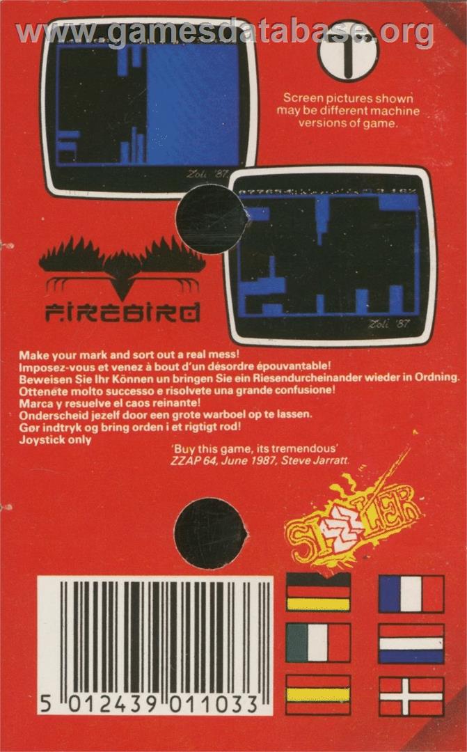 Zolyx - Commodore 64 - Artwork - Box Back