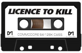 Cartridge artwork for 007: Licence to Kill on the Commodore 64.