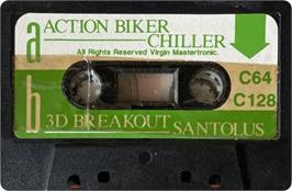 Cartridge artwork for 3-D Breakout on the Commodore 64.