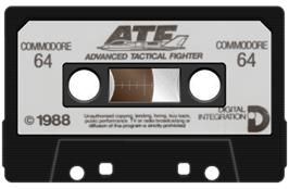 Cartridge artwork for ATF - Advanced Tactical Fighter on the Commodore 64.