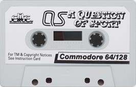 Cartridge artwork for A Question of Sport on the Commodore 64.
