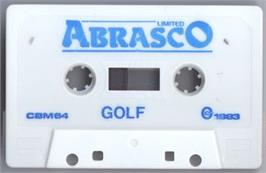 Cartridge artwork for Abrasco Golf on the Commodore 64.