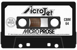 Cartridge artwork for Acrojet on the Commodore 64.