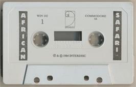 Cartridge artwork for African Safari on the Commodore 64.