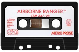 Cartridge artwork for Airborne Ranger on the Commodore 64.