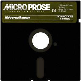 Cartridge artwork for Airborne Ranger on the Commodore 64.