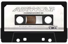 Cartridge artwork for Airwolf on the Commodore 64.