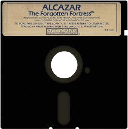 Cartridge artwork for Alcazar: The Forgotten Fortress on the Commodore 64.