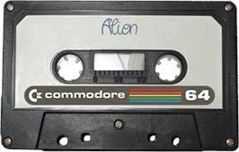 Cartridge artwork for Alien (Argus Press Software) on the Commodore 64.