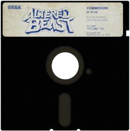 Cartridge artwork for Altered Beast on the Commodore 64.