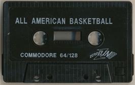 Cartridge artwork for American Basketball Heroes on the Commodore 64.
