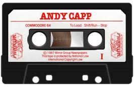 Cartridge artwork for Andy Capp on the Commodore 64.