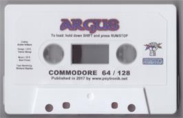 Cartridge artwork for Argus on the Commodore 64.