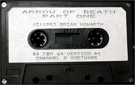 Cartridge artwork for Arrow of Death - Part I on the Commodore 64.
