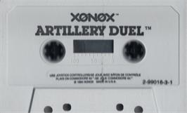 Cartridge artwork for Artillery Duel on the Commodore 64.