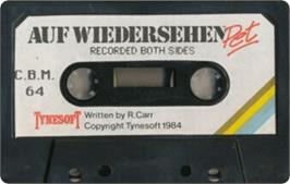 Cartridge artwork for Auf Wiedersehen Pet on the Commodore 64.