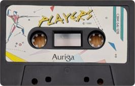 Cartridge artwork for Auriga on the Commodore 64.