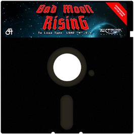 Cartridge artwork for Bad Moon Rising on the Commodore 64.