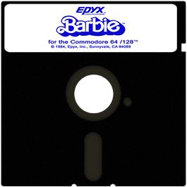 Cartridge artwork for Barbie on the Commodore 64.