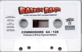 Cartridge artwork for Barnsley Badger on the Commodore 64.