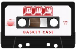 Cartridge artwork for Basket Case on the Commodore 64.